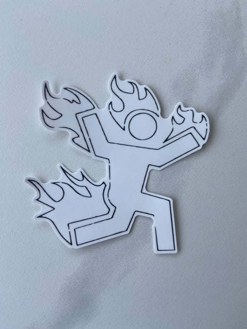 MAN ON FIRE STICKER