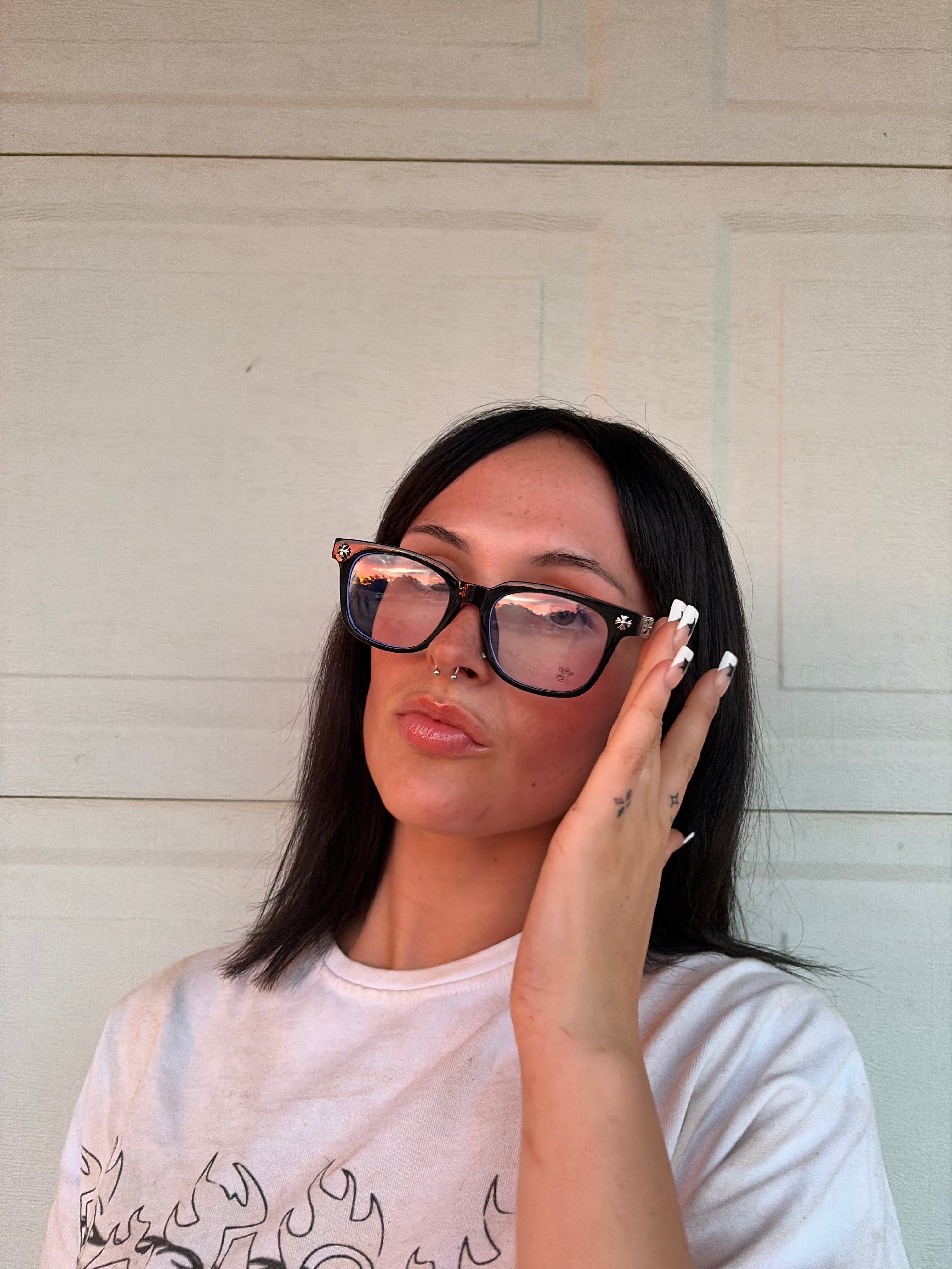 Chrome Man on Fire Glasses